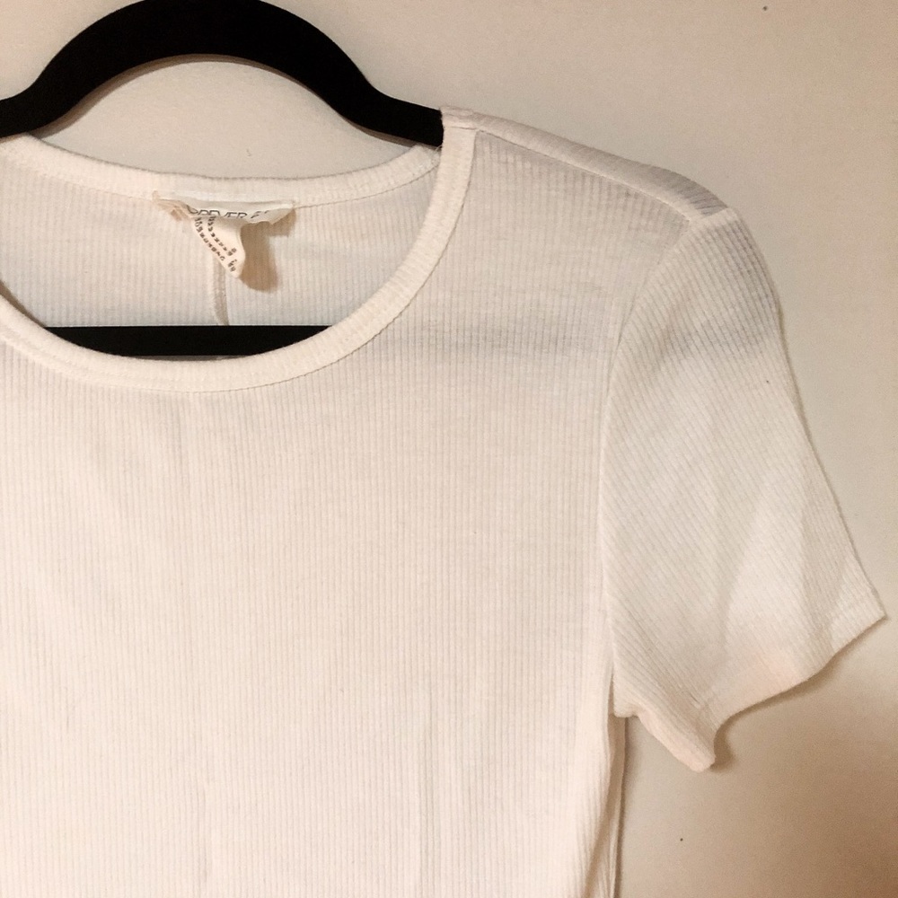 White Ribbed Bodysuit